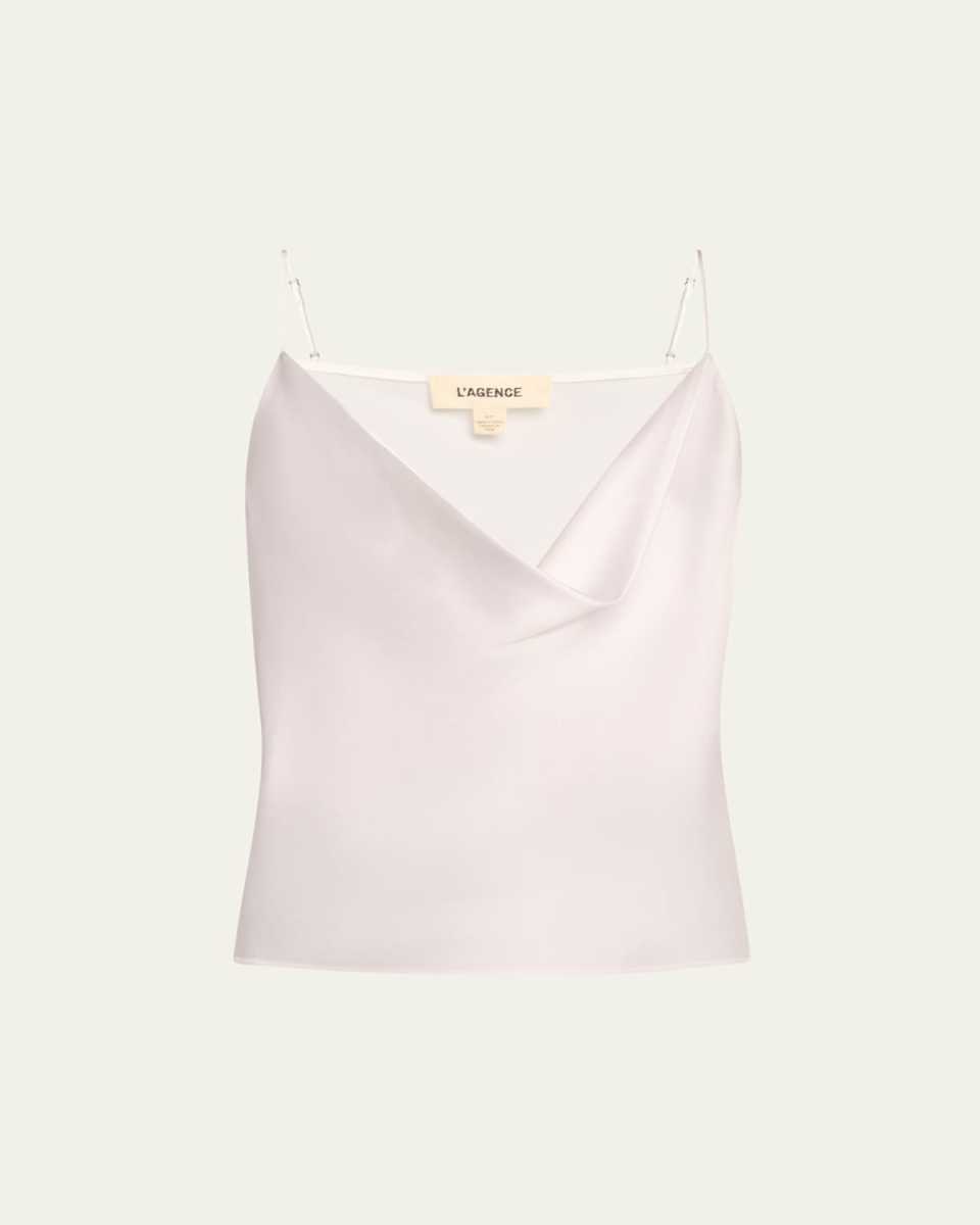 Calista Cowl-Neck Silk Camisol